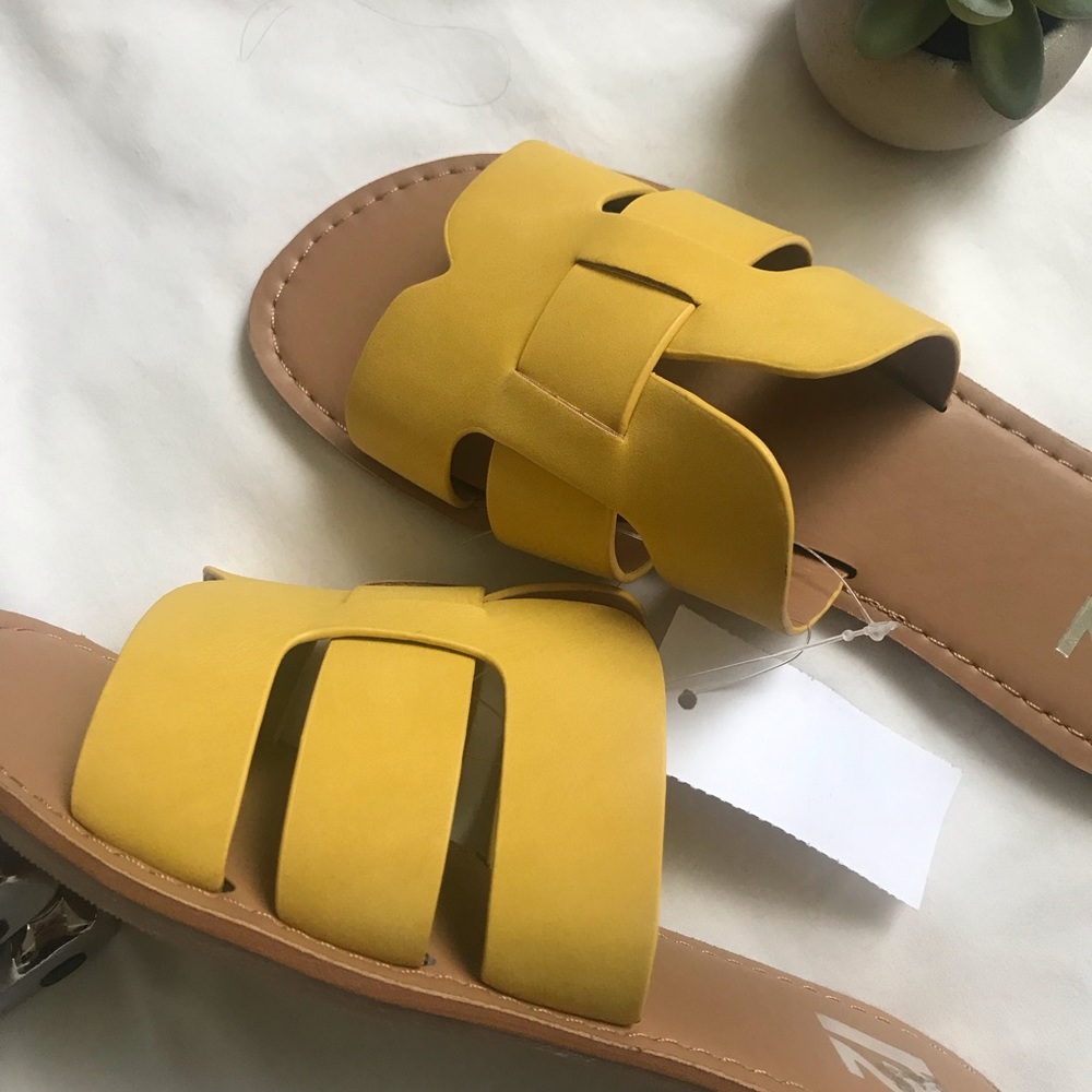 Yellow Triple H Band Slide Sandal - Picture 2 of 3